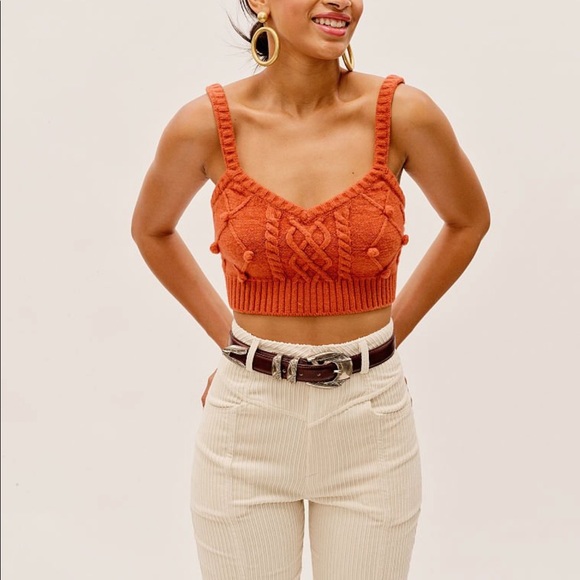 For love and lemons | Florentina Orange Sweater Tank - Picture 3 of 4